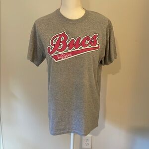 Gray Tampa Bucs Breast Cancer Graphic T-Shirt